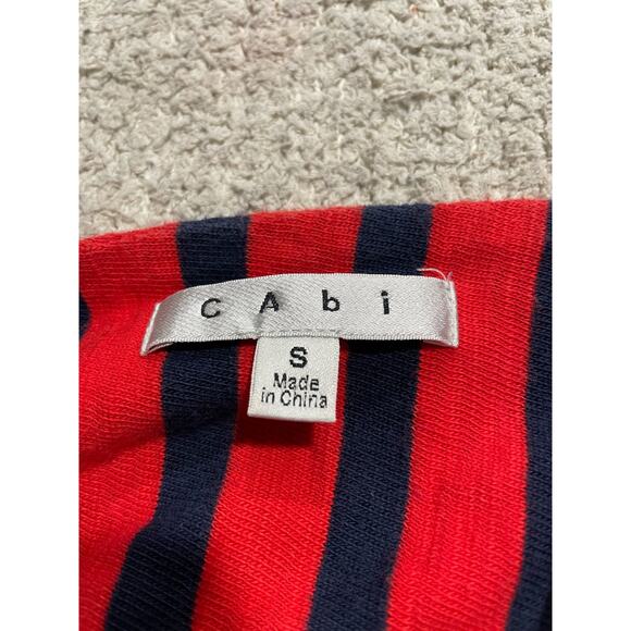 Cabi Knit Revoir Yacht Button Knit Blazer Womens Small Nautical Red Blue Stripes - Picture 9 of 12